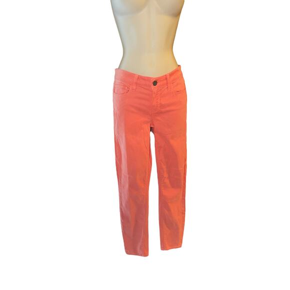 Paige peach coral verdugo ankle stretch skinny jeans pants size 27 - Picture 1 of 12